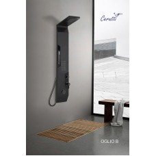 Душевая панель Cerutti SPA Oglio B CT8987 с гидромассажем Черная матовая