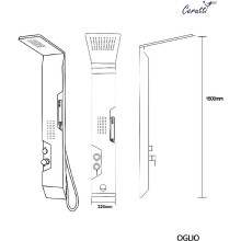 Душевая панель Cerutti SPA Oglio W CT8986 с гидромассажем Белая матовая