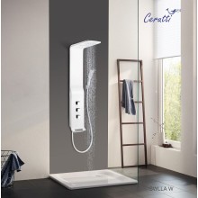 Душевая панель Cerutti SPA Sella W CT8988 с термостатом Белая глянцевая