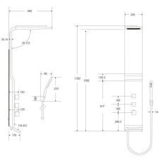Душевая панель Cerutti SPA Sella W CT8988 с термостатом Белая глянцевая