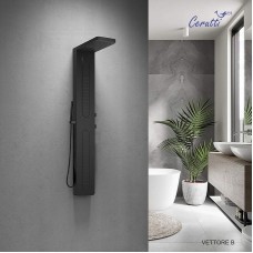 Душевая панель Cerutti SPA Vettore B CT8993 с гидромассажем Черная матовая