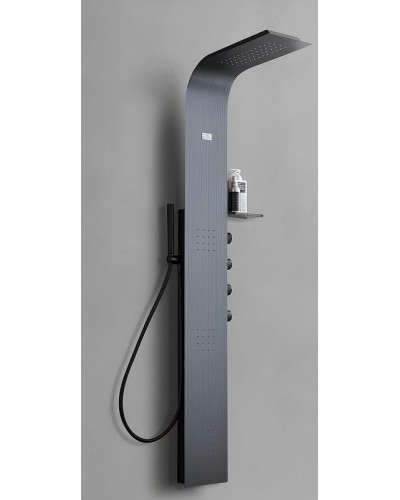 Душевая панель Cerutti SPA Bella B CT9254 с гидромассажем Черная матовая