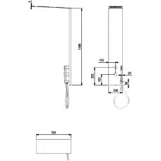 Душевая панель Cezares Premier-CD2-NOP Nero Opaco
