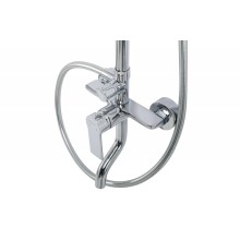 Душевая стойка со смесителем и изливом, верхним и ручным душем BelBagno AURORA-VSCM-CRM