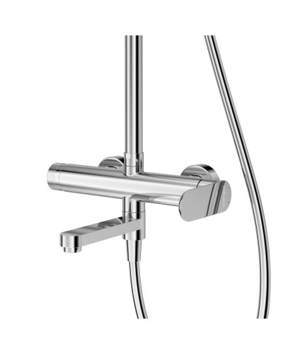 Душевая стойка со смесителем, изливом, душевым шлангом, верхним и ручным душем CEZARES STYLUS-CVD-01