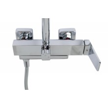 Душевая стойка со смесителем и изливом, верхним и ручным душем BelBagno ARDENTE-VSCM-CRM