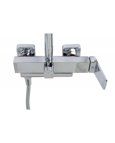 Душевая стойка со смесителем и изливом, верхним и ручным душем BelBagno ARDENTE-VSCM-CRM