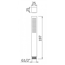 Душевая колонна со смесителем, верхний душ из нержавеющей стали CEZARES PORTA-CD-SR