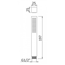 Душевая колонна со смесителем, верхний душ из нержавеющей стали CEZARES PORTA-CD-SR