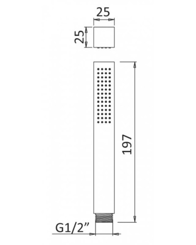 Душевая колонна со смесителем, верхний душ из нержавеющей стали CEZARES PORTA-CD-SR