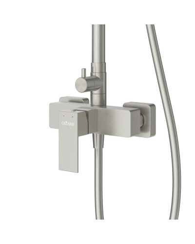 Душевая стойка со смесителем, верхним и ручным душем CEZARES SLIDER-CD-IN