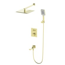 Душевая система с термостатом встраиваемая WONZON & WOGHAND, Брашированное золото (WW-88929003-BG)