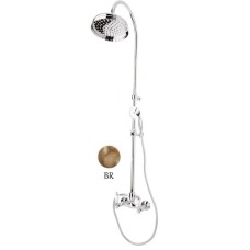 Душевая колонная со смесителем, верхним и ручным душем бронза, ручки Swarovski Cezares Diamond DIAMOND-CD-02-Sw