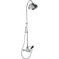 Душевая колонна с термостатическим смесителем хром, ручка Swarovski Nero Cezares Vintage VINTAGE-CD-T-01-Sw-N