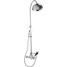 Душевая колонна с термостатическим смесителем хром, ручка Swarovski Nero Cezares Vintage VINTAGE-CD-T-01-Sw-N