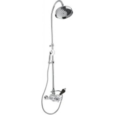 Душевая колонна с термостатическим смесителем хром, ручка Swarovski Nero Cezares Vintage VINTAGE-CD-T-01-Sw-N