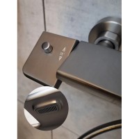 Душевая система AltroBagno Lamberto AltroBagnoLamberto030426GrMt 290x190 мм, с термостатом, оружейная сталь