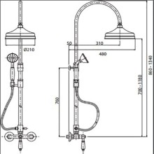 Душевая колонна хром Cezares Venezia VENEZIA-CD-01-Bi