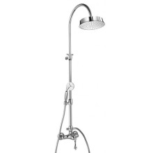Душевая колонна со смесителем, верхним и ручным душем хром, ручка хром Cezares Margot MARGOT-CD-01-M