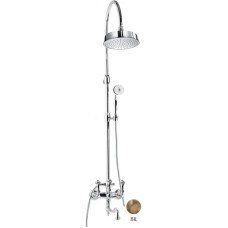 Душевая колонна с поворотным изливом бронза, ручки бронза Cezares Margot MARGOT-CVDF-02-M