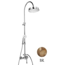 Душевая колонна со смесителем, верхним и ручным душем бронза, ручка бронза Cezares Margot MARGOT-CD-02-M