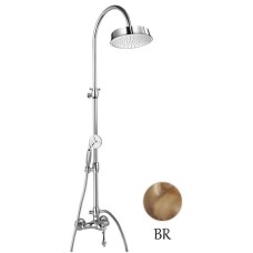 Душевая колонна со смесителем, верхним и ручным душем бронза, ручка бронза Cezares Margot MARGOT-CD-02-M