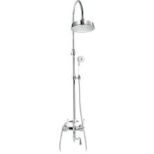 Душевая колонна с поворотным изливом, ручки белые Cezares Margot MARGOT-CVDF-01-Bi