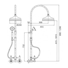 Душевая колонна хром, ручки металл Cezares First FIRST-CD-01-M