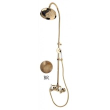 Душевая колонна бронза, ручки белые Cezares First FIRST-CD-02-Bi