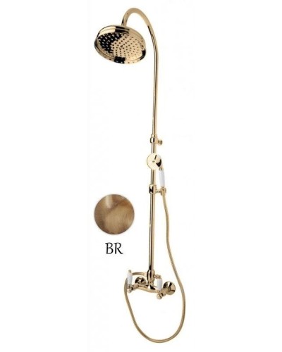 Душевая колонна бронза, ручки белые Cezares First FIRST-CD-02-Bi