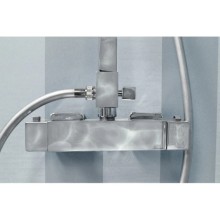 Душевая колонна с термостатическим смесителем, верхним и ручным душем хром, ручка хром Cezares Molveno MOLVENO-CD-T-01-Cr