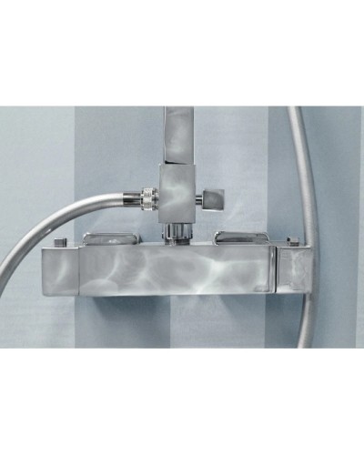 Душевая колонна с термостатическим смесителем, верхним и ручным душем хром, ручка хром Cezares Molveno MOLVENO-CD-T-01-Cr