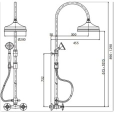 Душевая колонна Cezares Lord LORD-CD-03/24-Bi