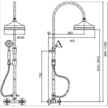Душевая колонна Cezares Lord LORD-CD-01-Bi