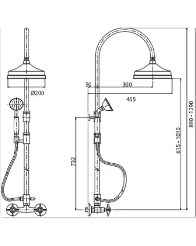 Душевая колонна Cezares Lord LORD-CD-01-Bi