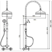 Душевая колонна Cezares Lord LORD-CD-02-Bi