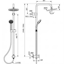 Душевая система Ideal Standard Ideal Rain Soft A5689AA Хром