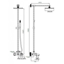 Душевая система Cezares Quattro QUATTRO-CVD-01-S