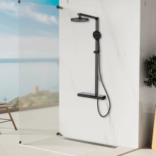 Душевая система Vincea Aspire VSFS-4AS1MB 260 мм, со смесителем, черный матовый