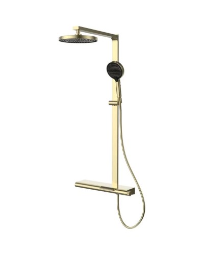 Душевая система Vincea Aspire VSFS-4AS1BG 260 мм, со смесителем, золотой матовый