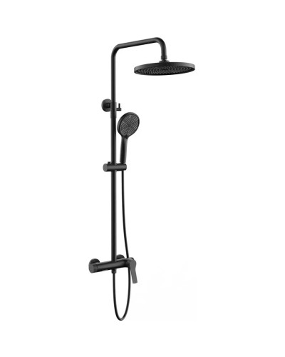 Душевая система Vincea Arco VSFS-4AR1MB 225 мм, со смесителем, черный матовый