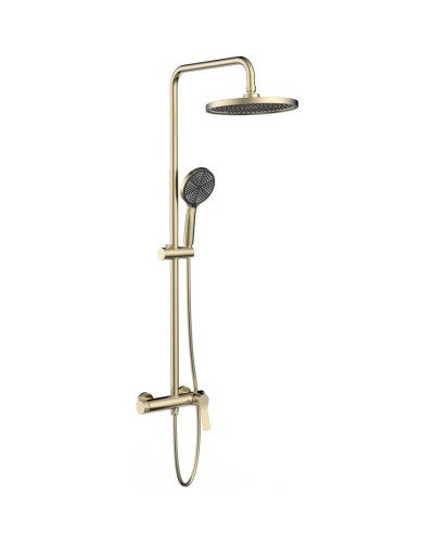 Душевая система Vincea Arco VSFS-4AR1BG 225 мм, со смесителем, золотой матовый