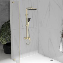 Душевая система Vincea Cube VSFS-4C12BG 315x210 мм, со смесителем, золотой матовый