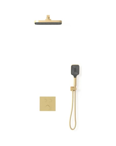 Душевой комплект Vincea VSFW-4211BG 315x210 мм, со смесителем, золотой матовый