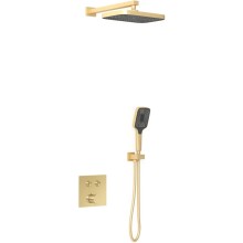 Душевой комплект Vincea VSFW-4211BG 315x210 мм, со смесителем, золотой матовый