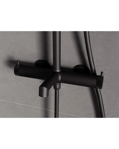 Душевая система Vincea Rim VSFS-2RM1MB 250 мм, со смесителем, черный матовый