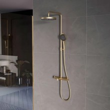 Душевая система Vincea Rim VSFS-2RM1BG 250 мм, со смесителем, золотой матовый