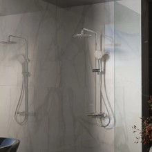 Душевая система Vincea Rondo VSFS-1R1CH 228 мм, со смесителем, хром