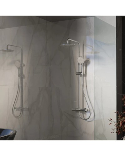 Душевая система Vincea Rondo VSFS-1R1CH 228 мм, со смесителем, хром