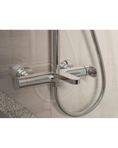 Душевая система Vincea Rondo VSFS-1R1CH 228 мм, со смесителем, хром